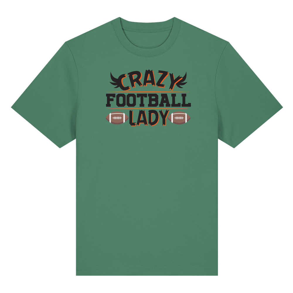 Crazy Football Lady - Organic Heavy T-Shirt