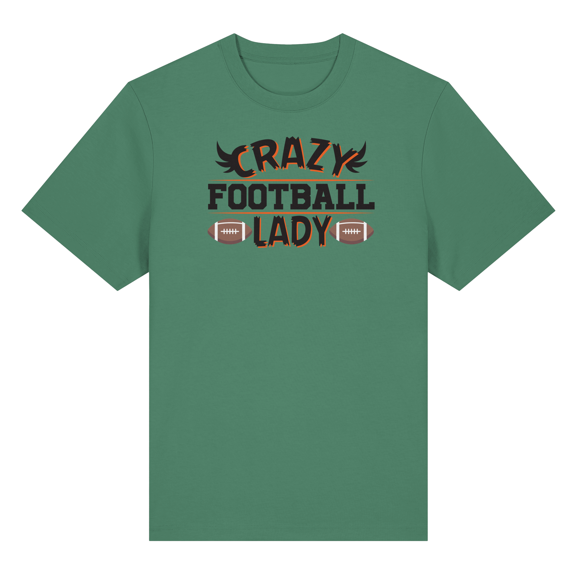 Crazy Football Lady - Organic Heavy T-Shirt