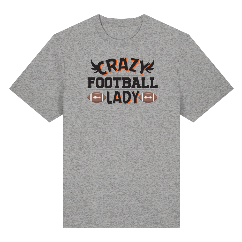 Crazy Football Lady - Organic Heavy T-Shirt