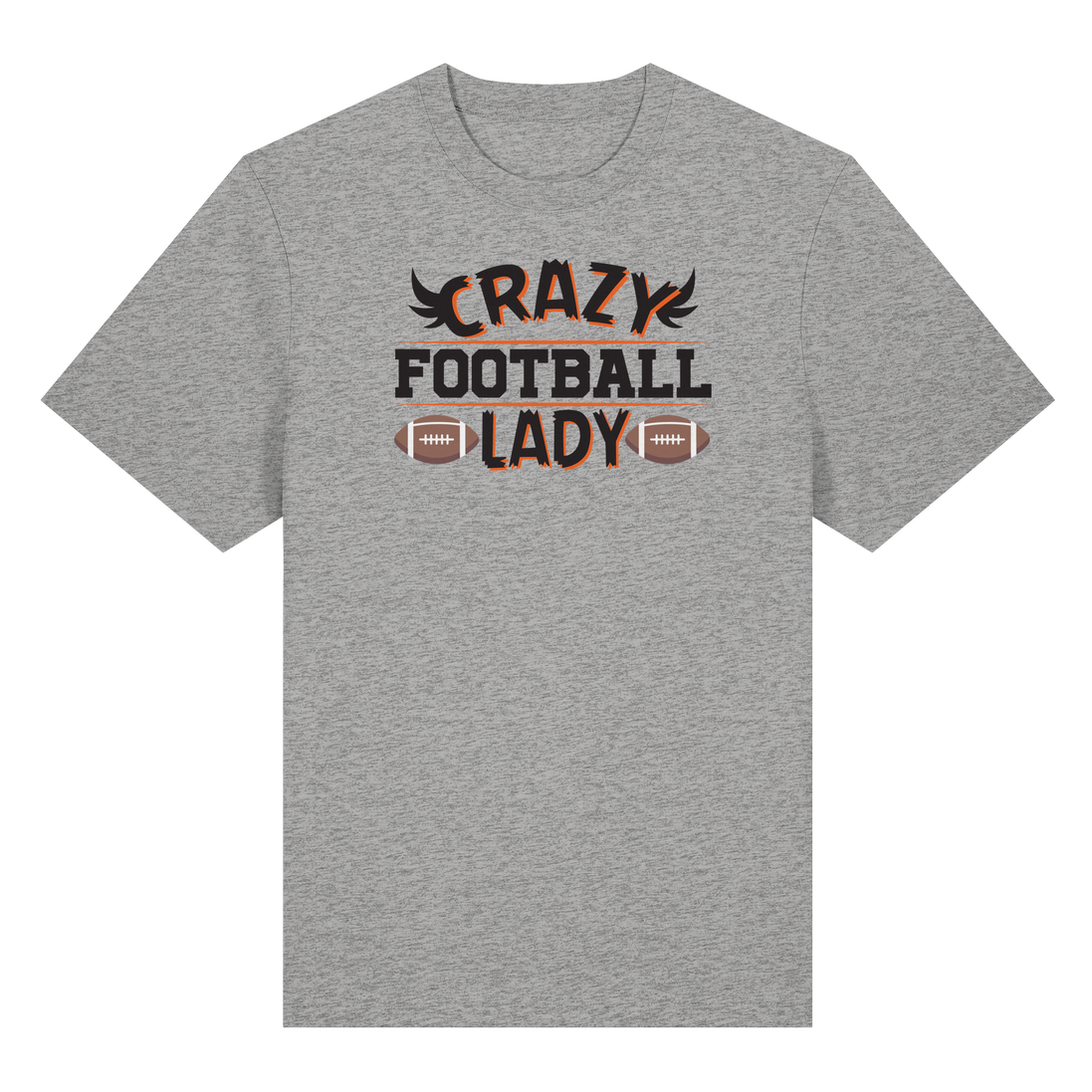 Crazy Football Lady - Organic Heavy T-Shirt