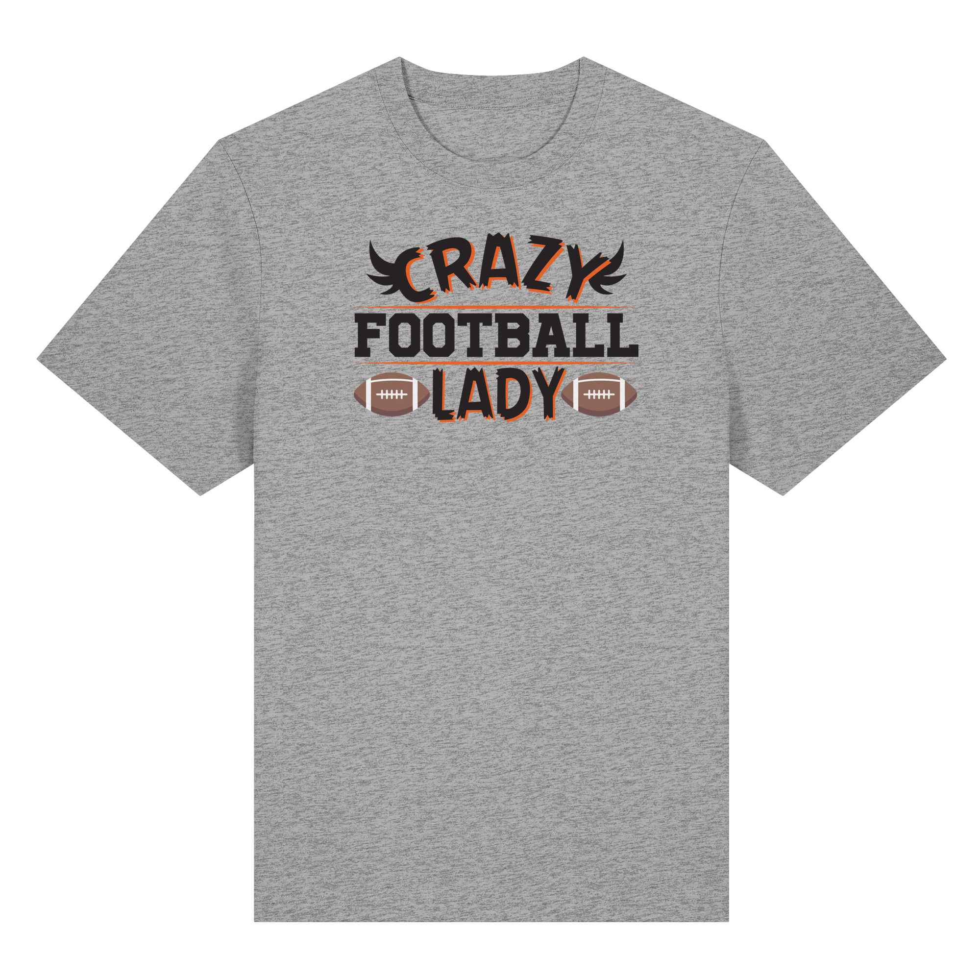 Crazy Football Lady - Organic Heavy T-Shirt