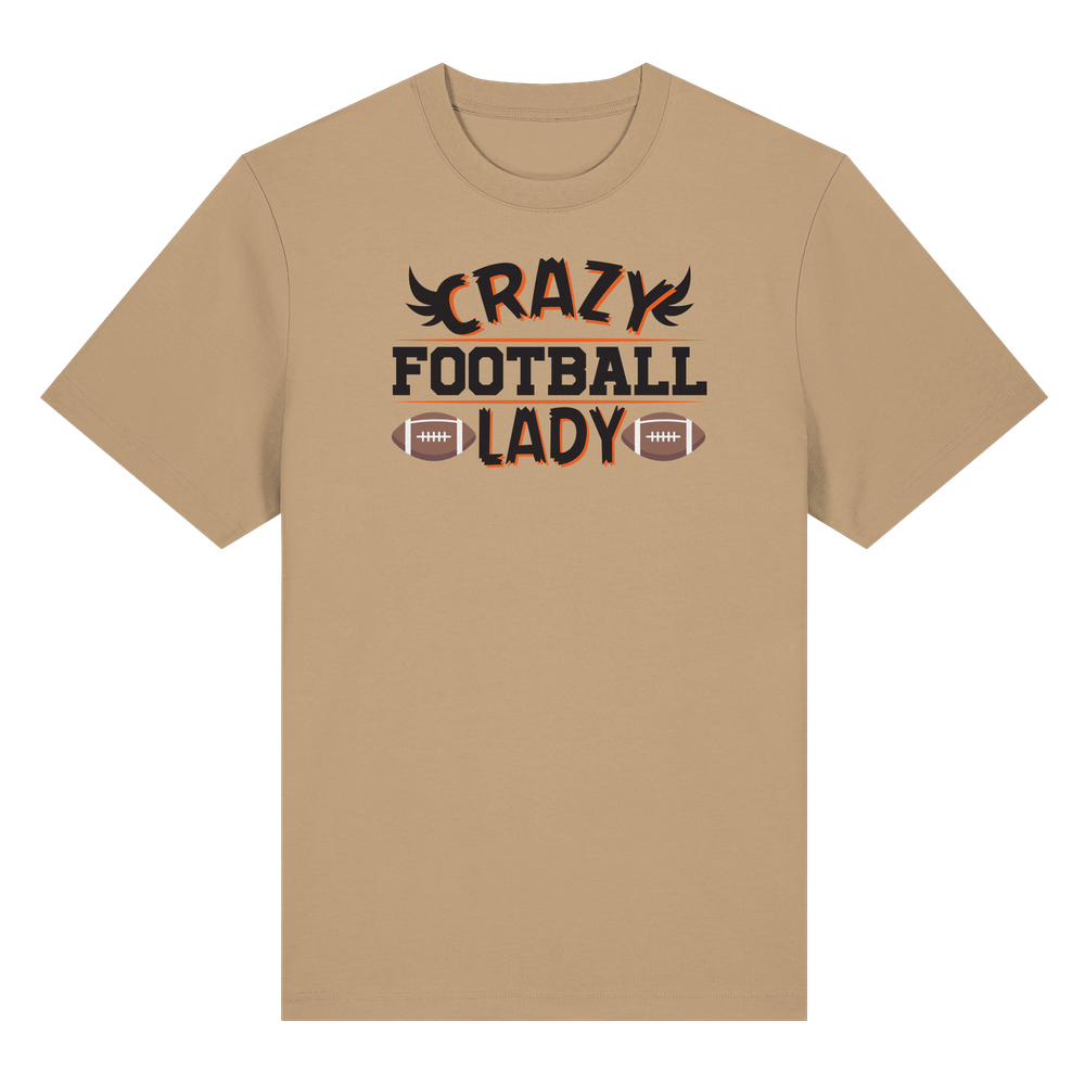 Crazy Football Lady - Organic Heavy T-Shirt