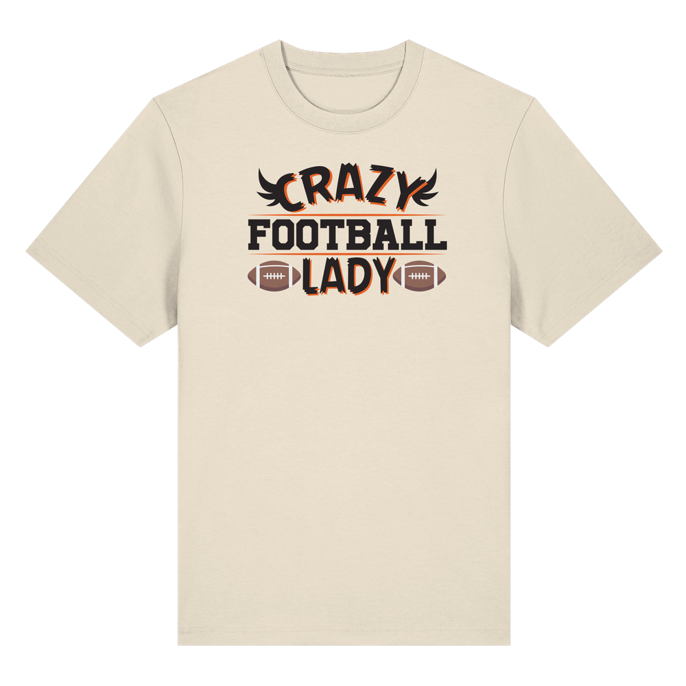 Crazy Football Lady - Organic Heavy T-Shirt