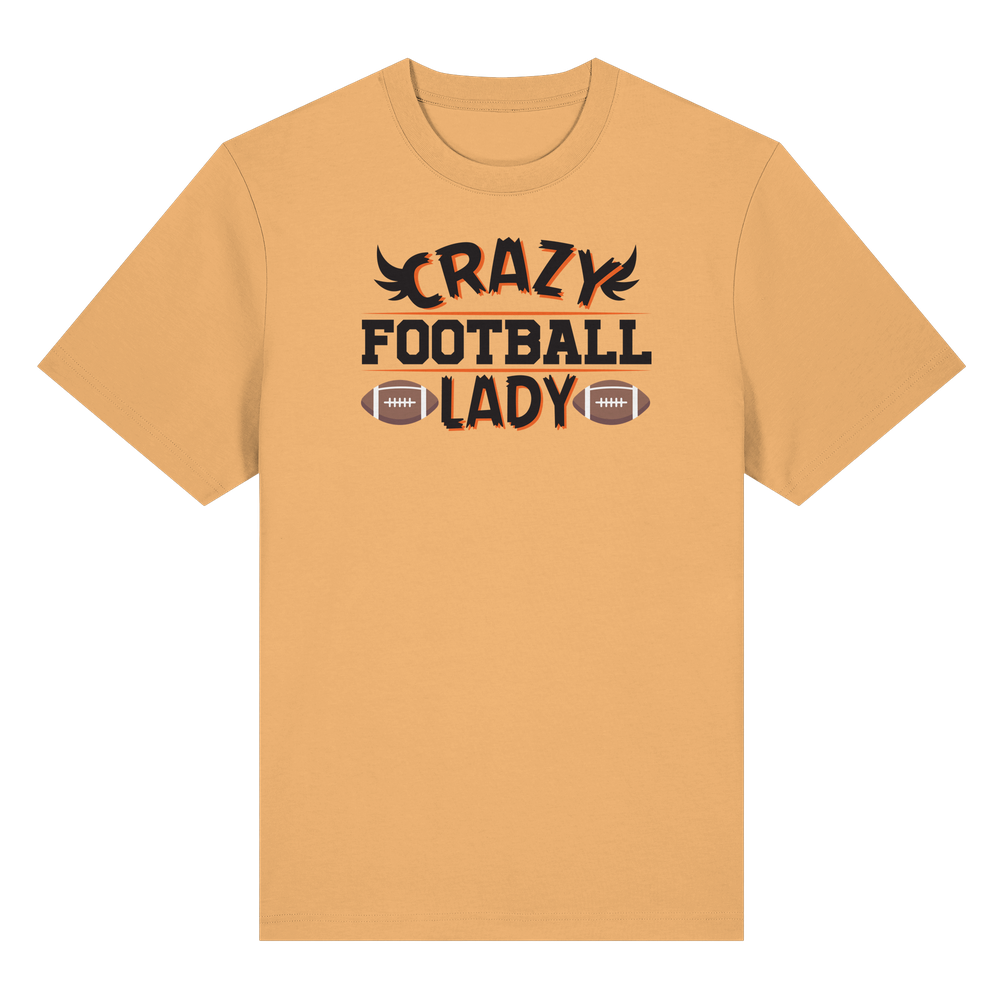 Crazy Football Lady - Organic Heavy T-Shirt