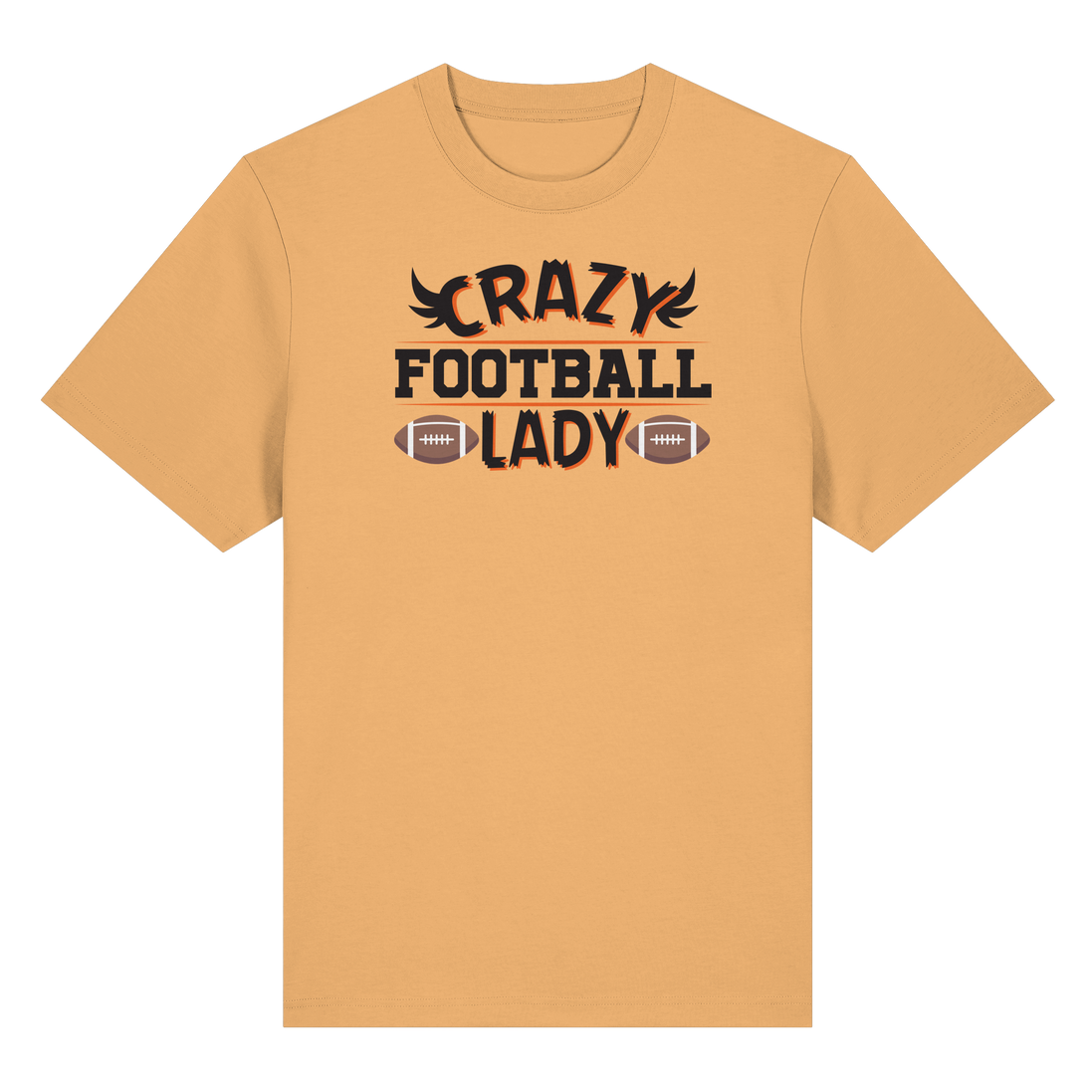 Crazy Football Lady - Organic Heavy T-Shirt