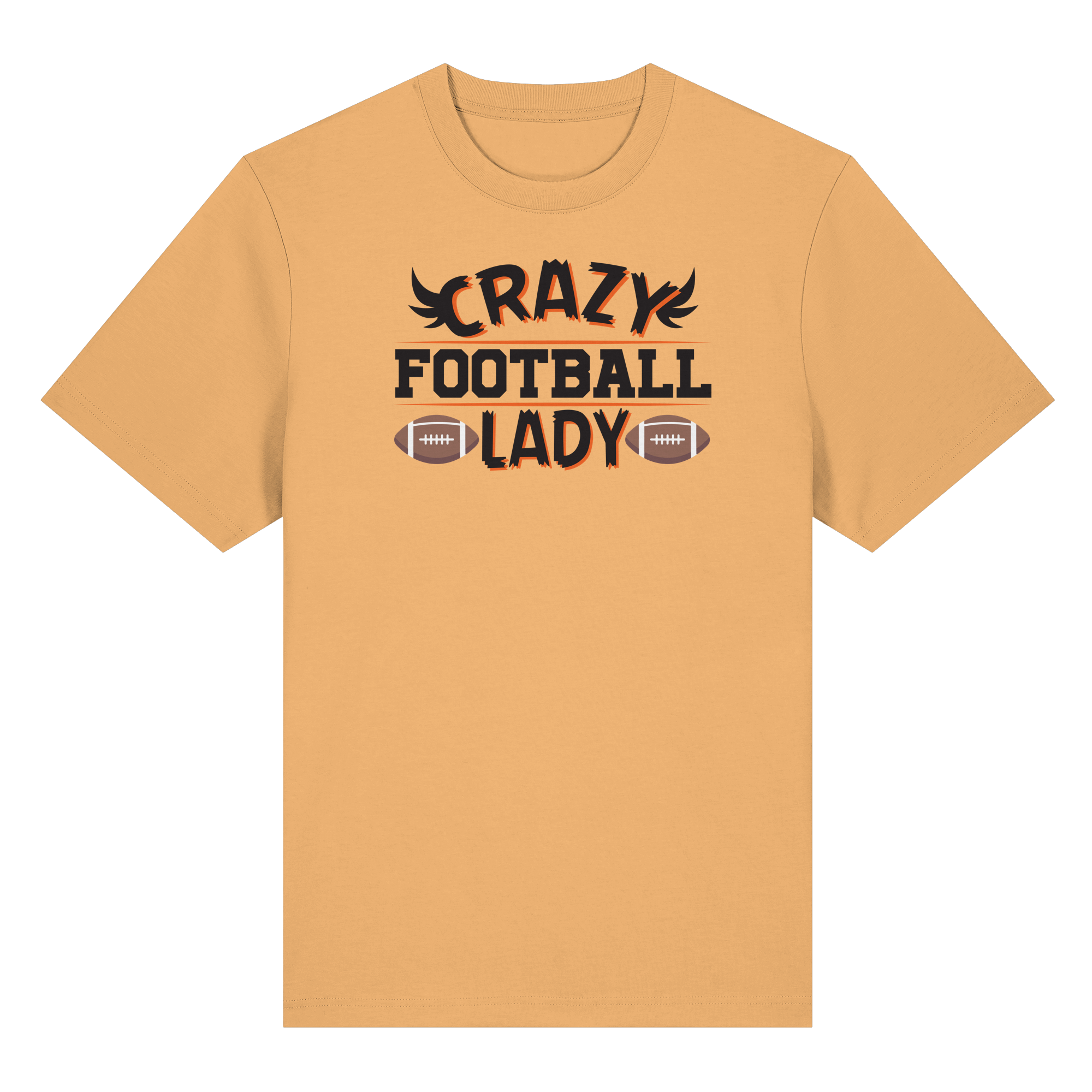 Crazy Football Lady - Organic Heavy T-Shirt