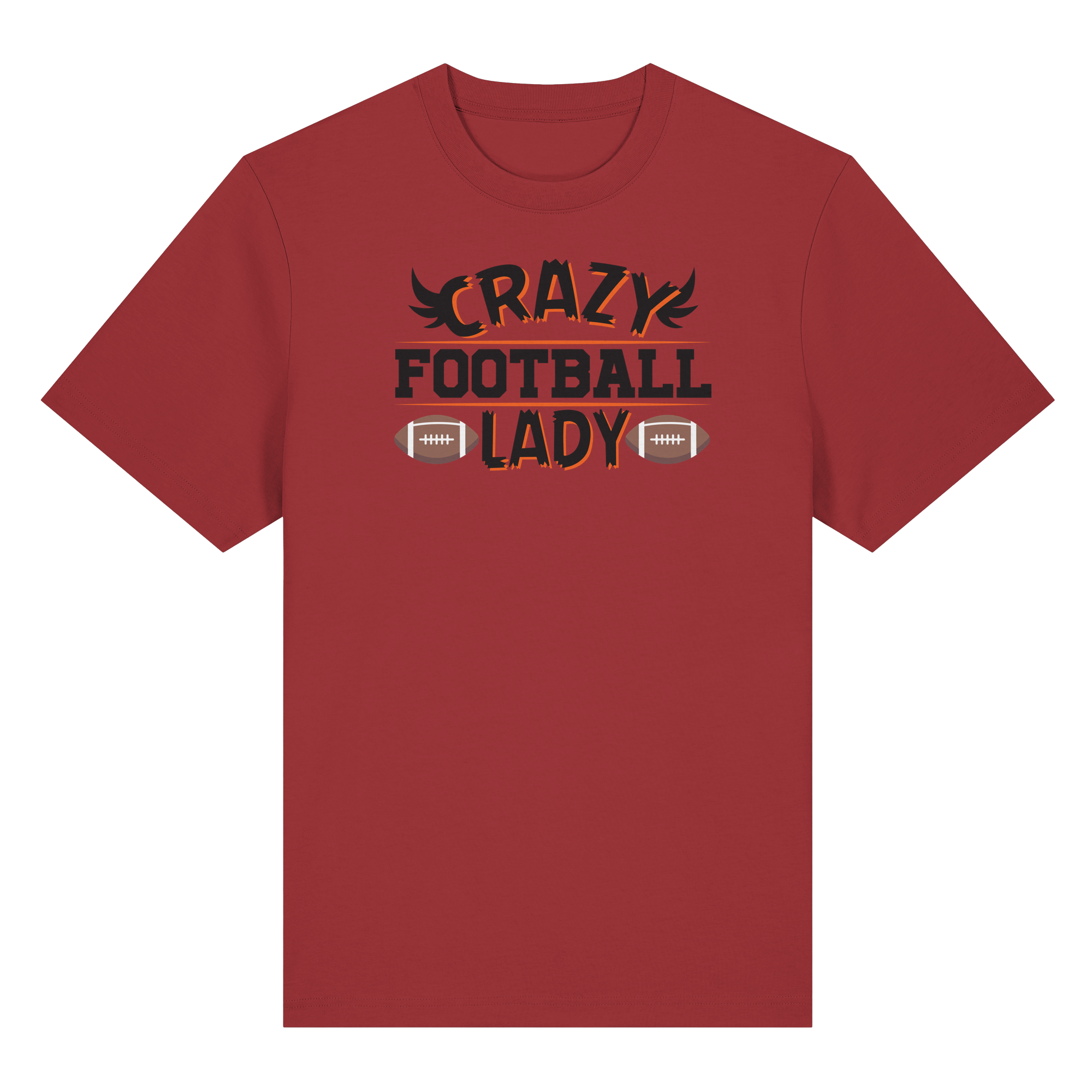 Crazy Football Lady - Organic Heavy T-Shirt