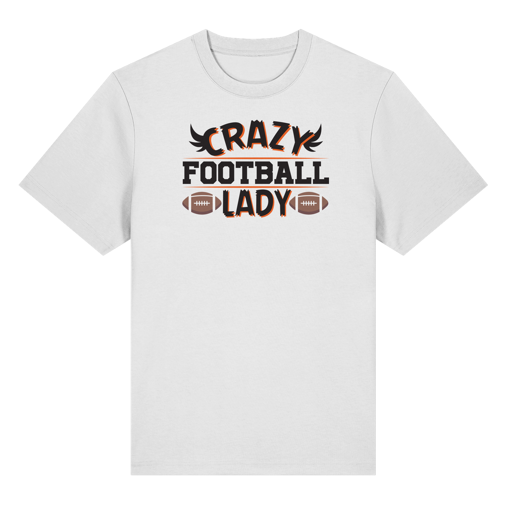Crazy Football Lady - Organic Heavy T-Shirt