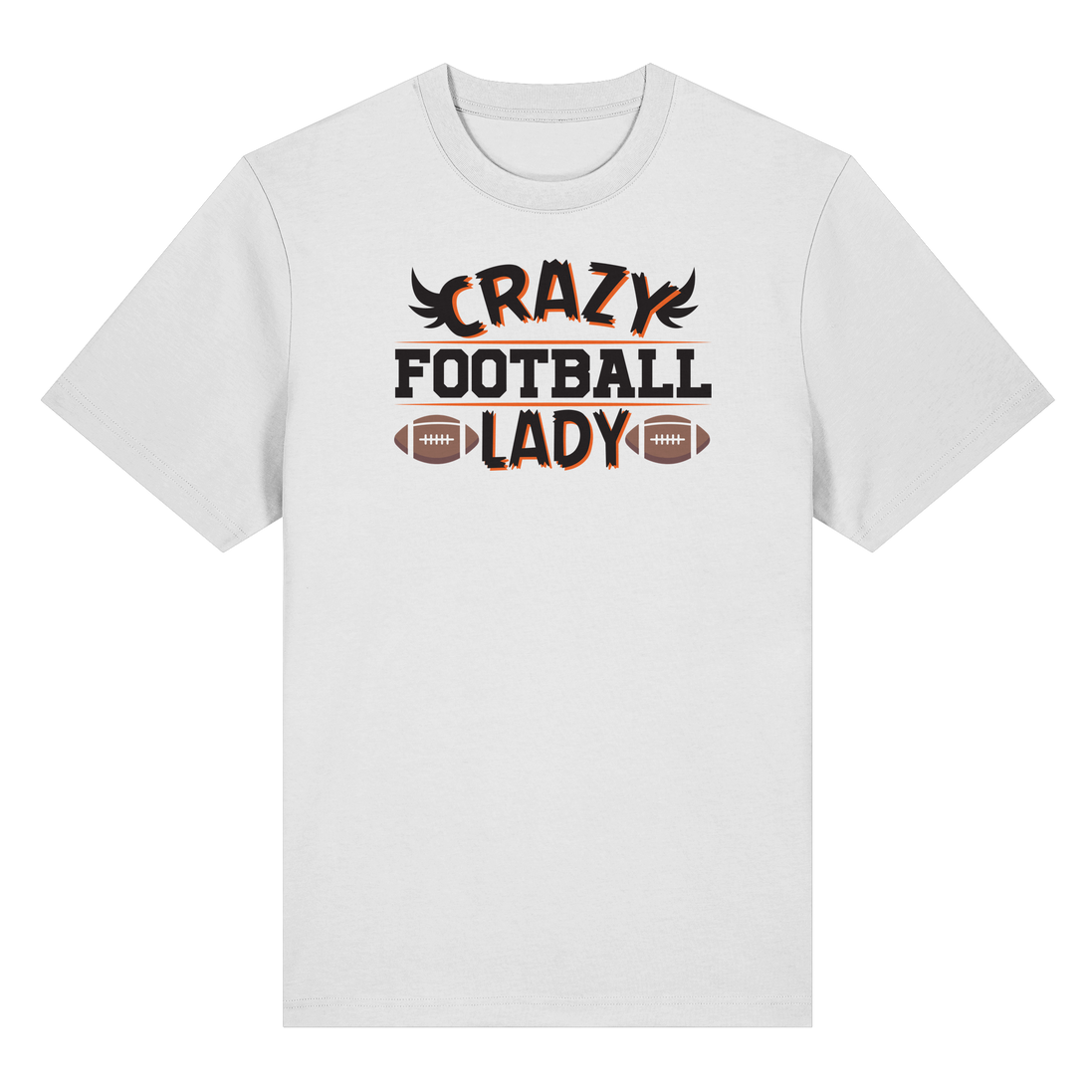 Crazy Football Lady - Organic Heavy T-Shirt
