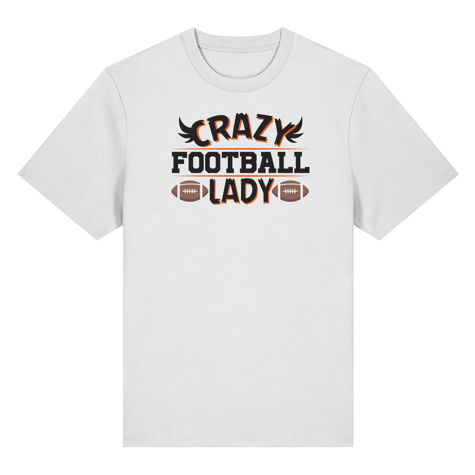 Crazy Football Lady - Organic Heavy T-Shirt
