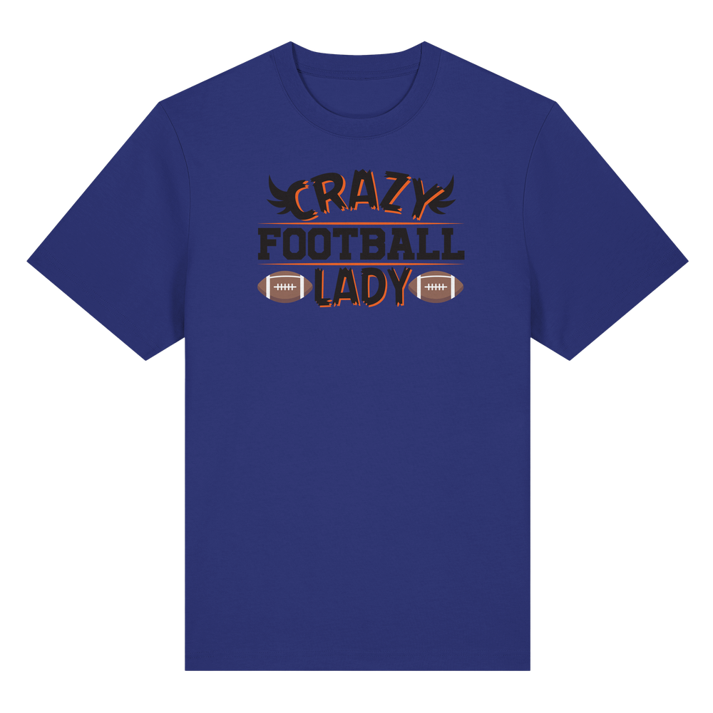 Crazy Football Lady - Organic Heavy T-Shirt