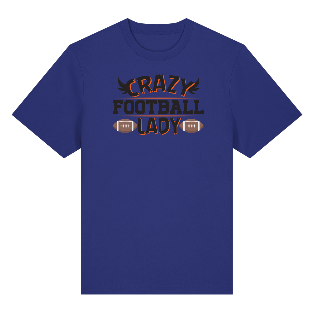 Crazy Football Lady - Organic Heavy T-Shirt