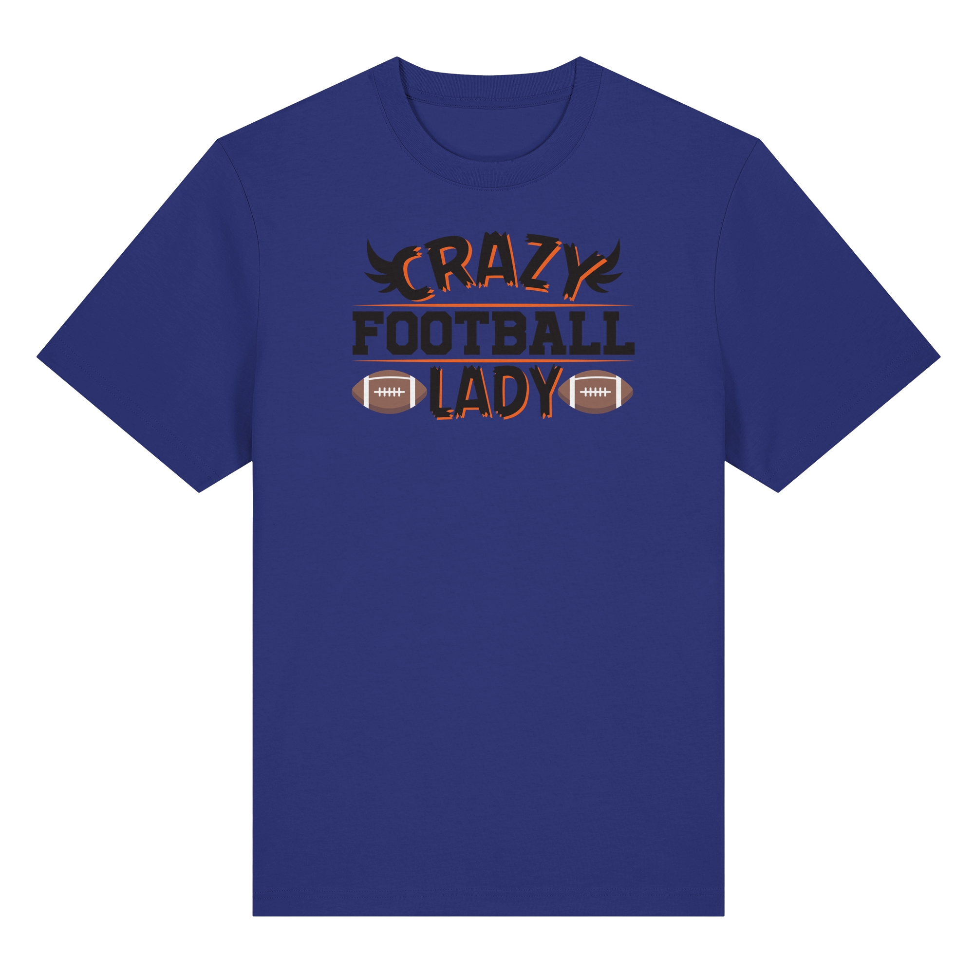 Crazy Football Lady - Organic Heavy T-Shirt
