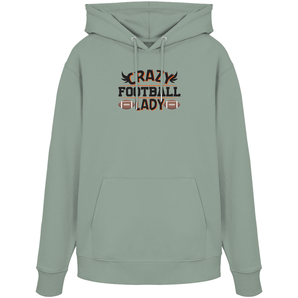 Crazy Football Lady - Organic Hoodie