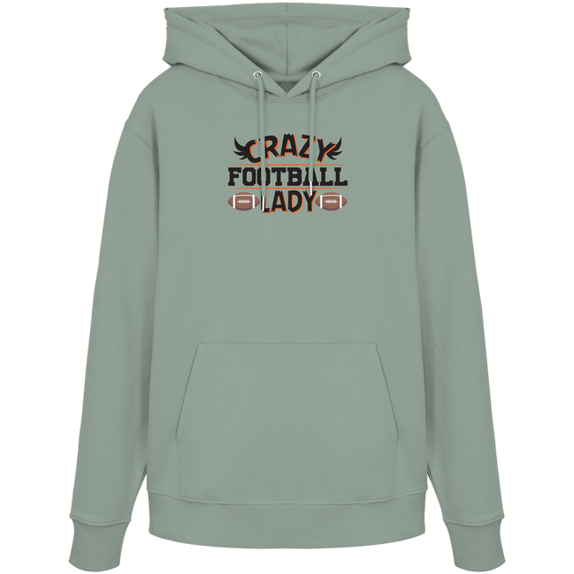 Crazy Football Lady - Organic Hoodie
