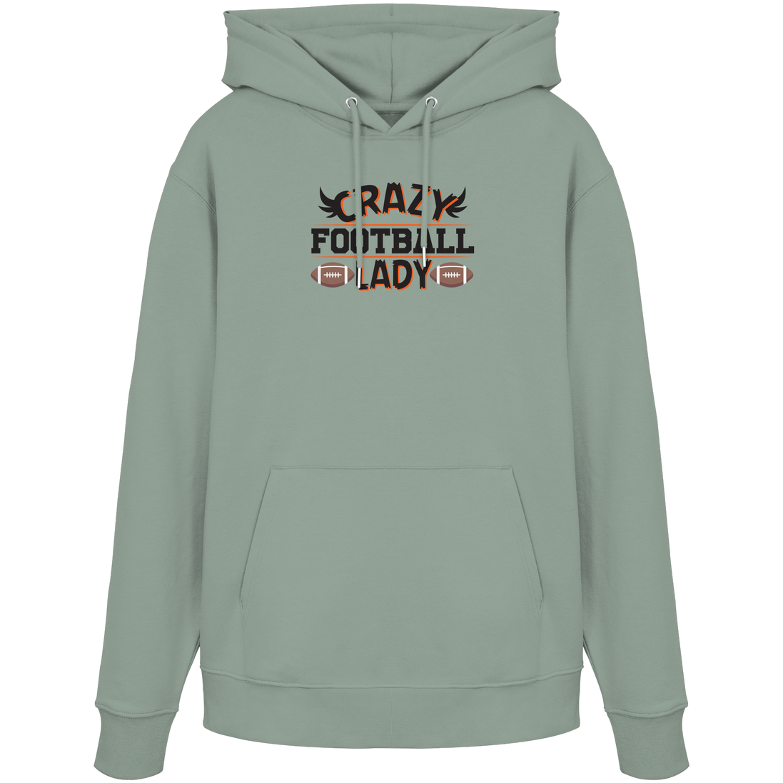 Crazy Football Lady - Organic Hoodie