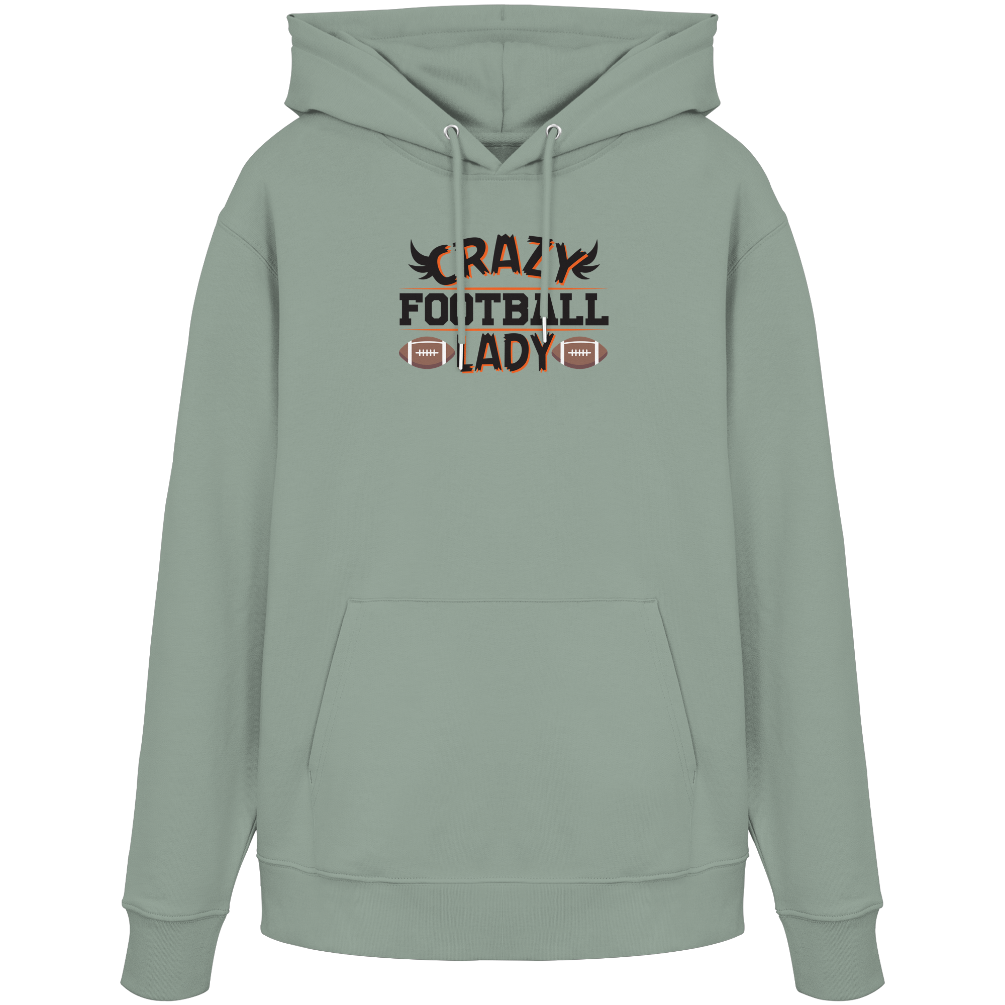 Crazy Football Lady - Organic Hoodie