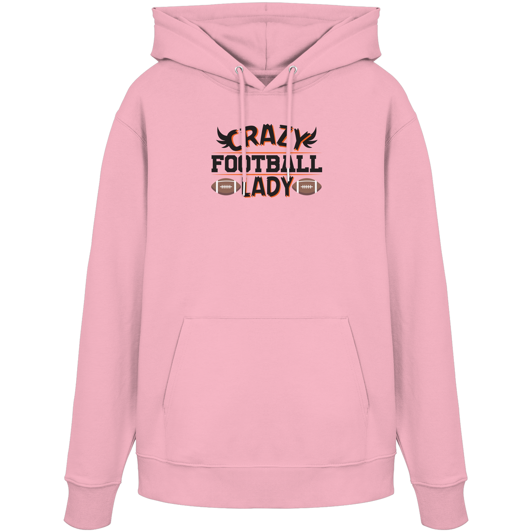 Crazy Football Lady - Organic Hoodie