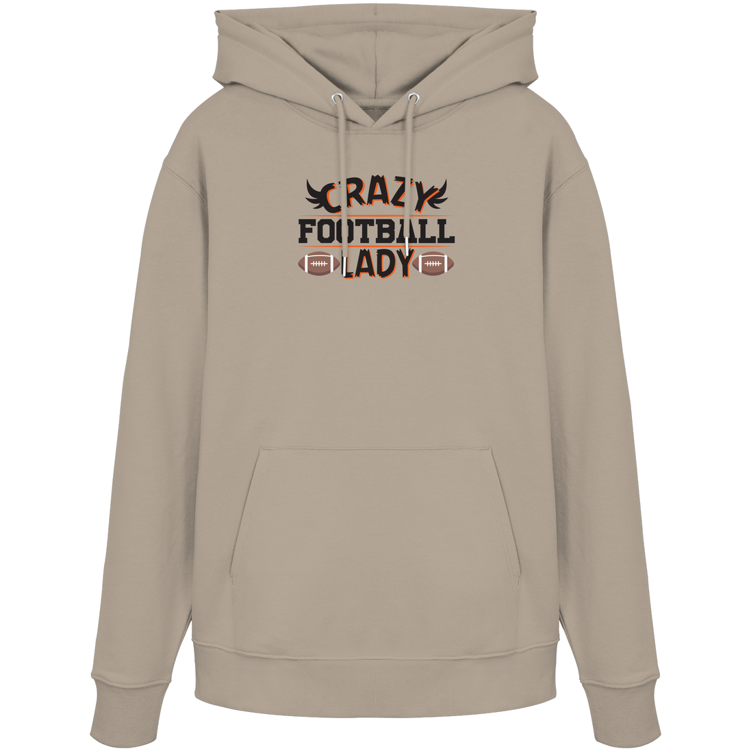 Crazy Football Lady - Organic Hoodie