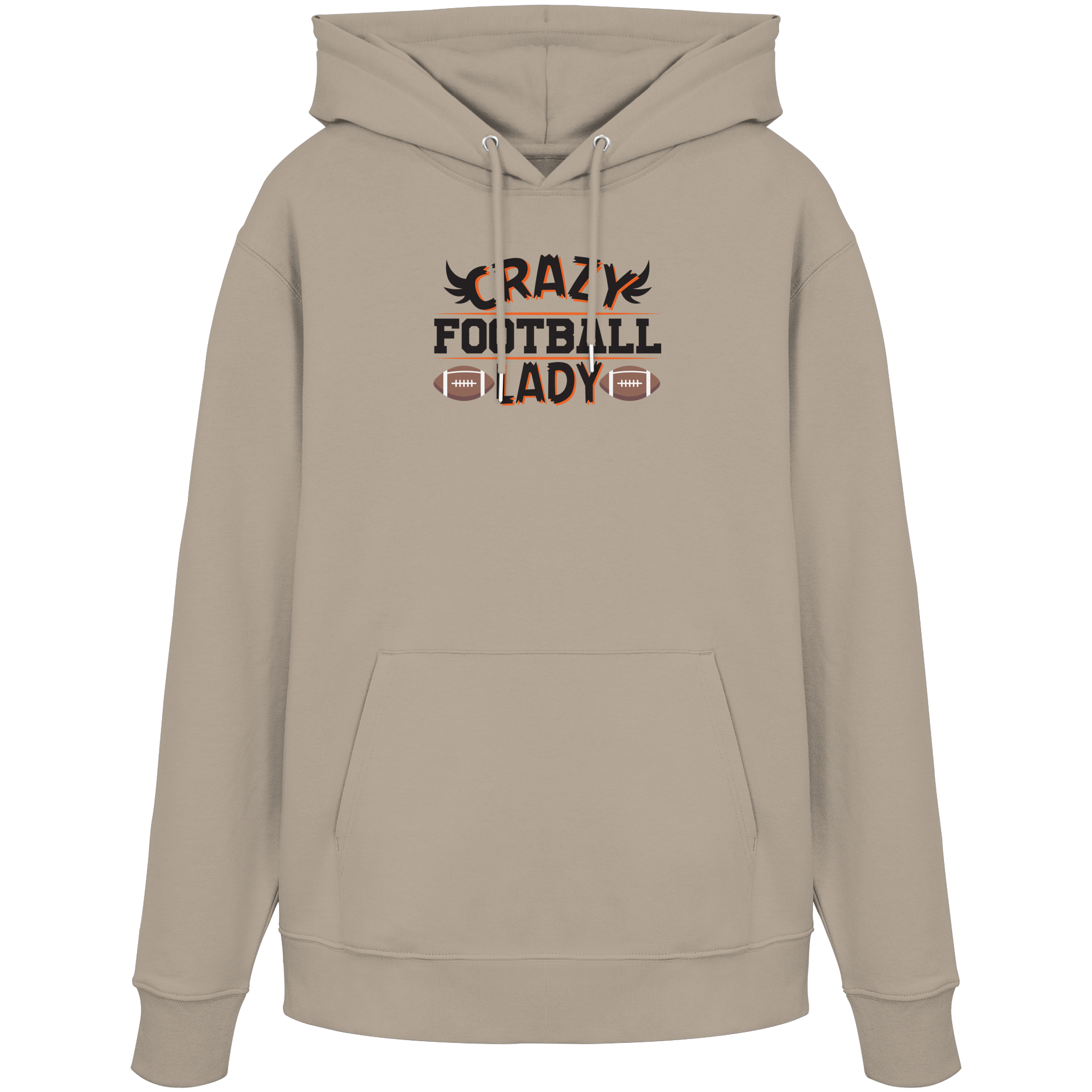 Crazy Football Lady - Organic Hoodie