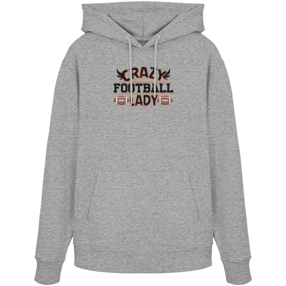 Crazy Football Lady - Organic Hoodie