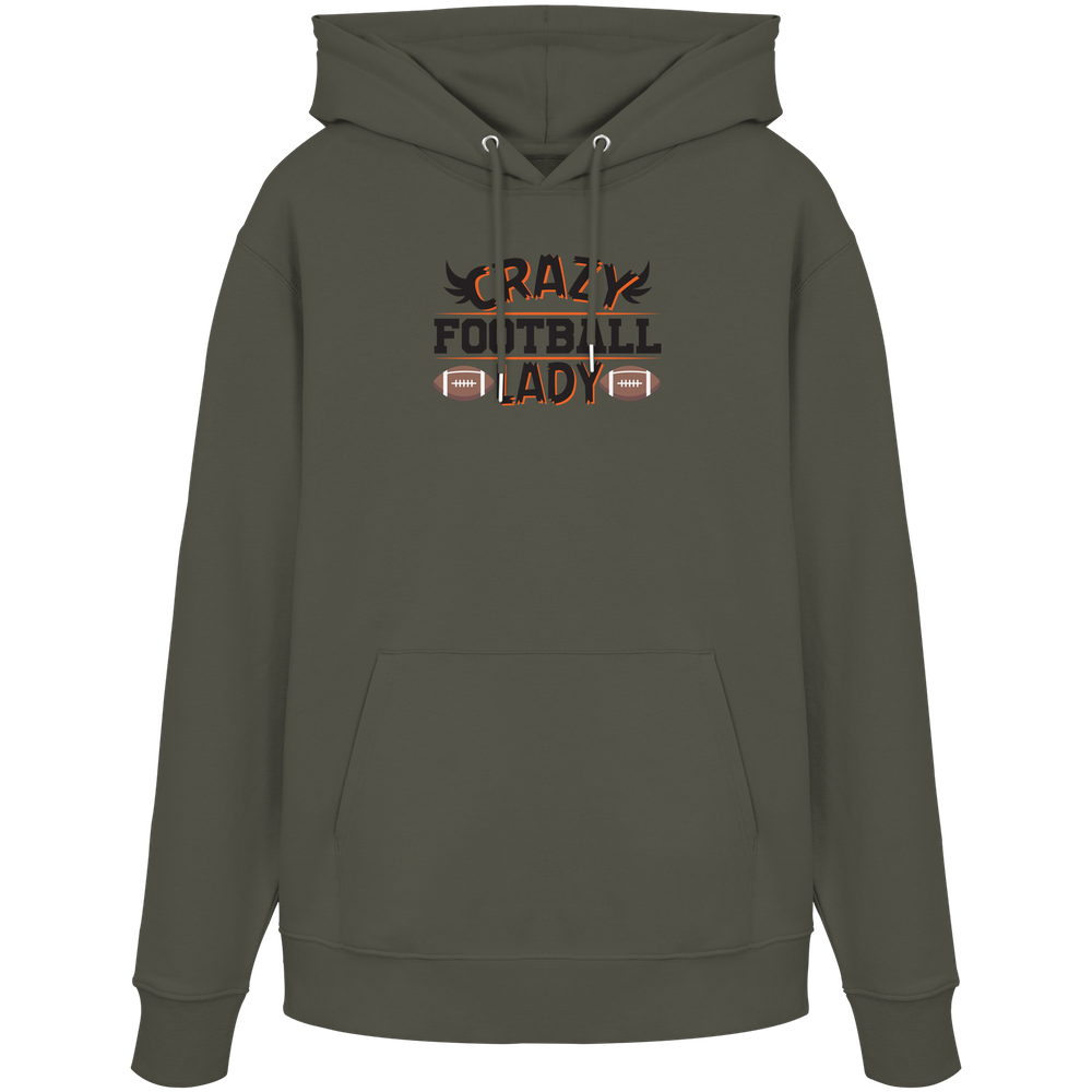 Crazy Football Lady - Organic Hoodie
