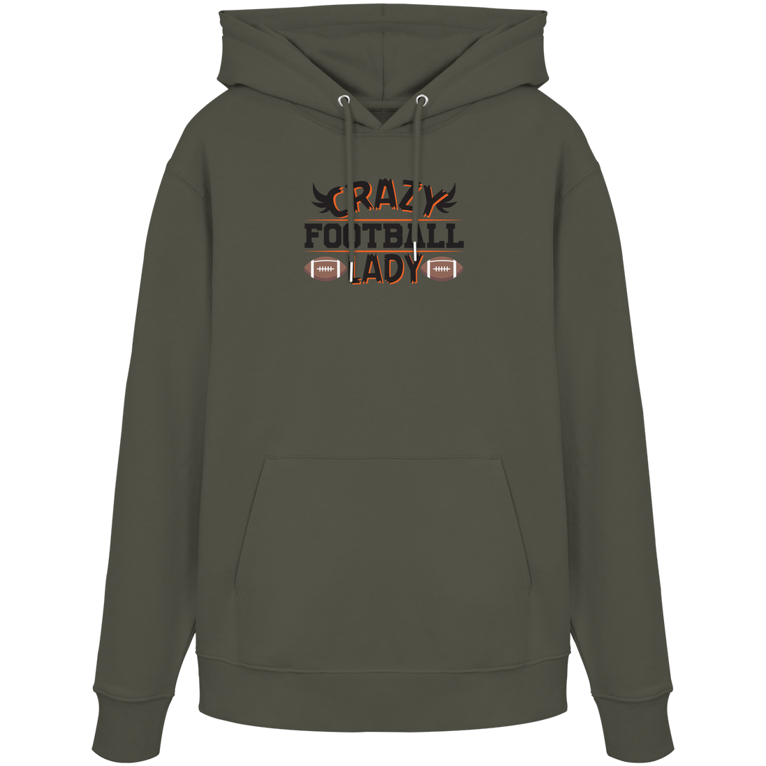 Crazy Football Lady - Organic Hoodie