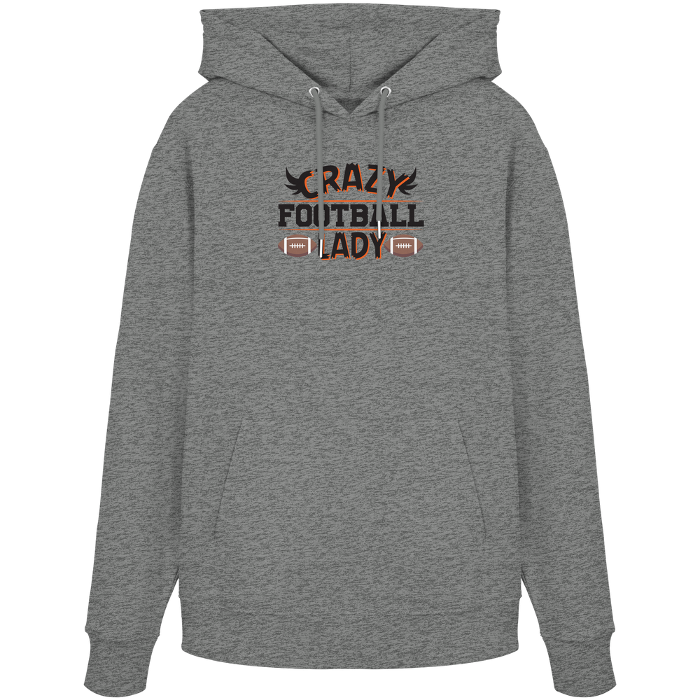 Crazy Football Lady - Organic Hoodie