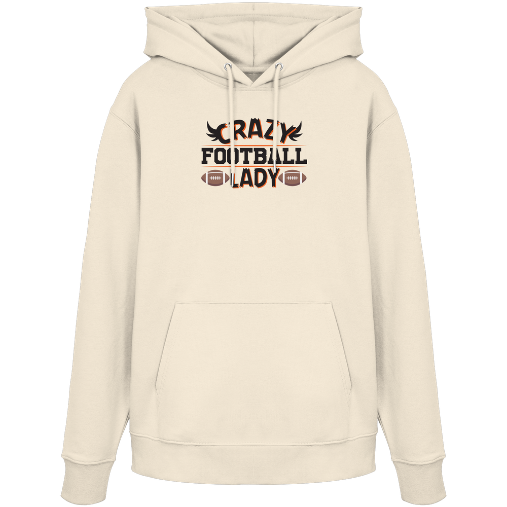 Crazy Football Lady - Organic Hoodie