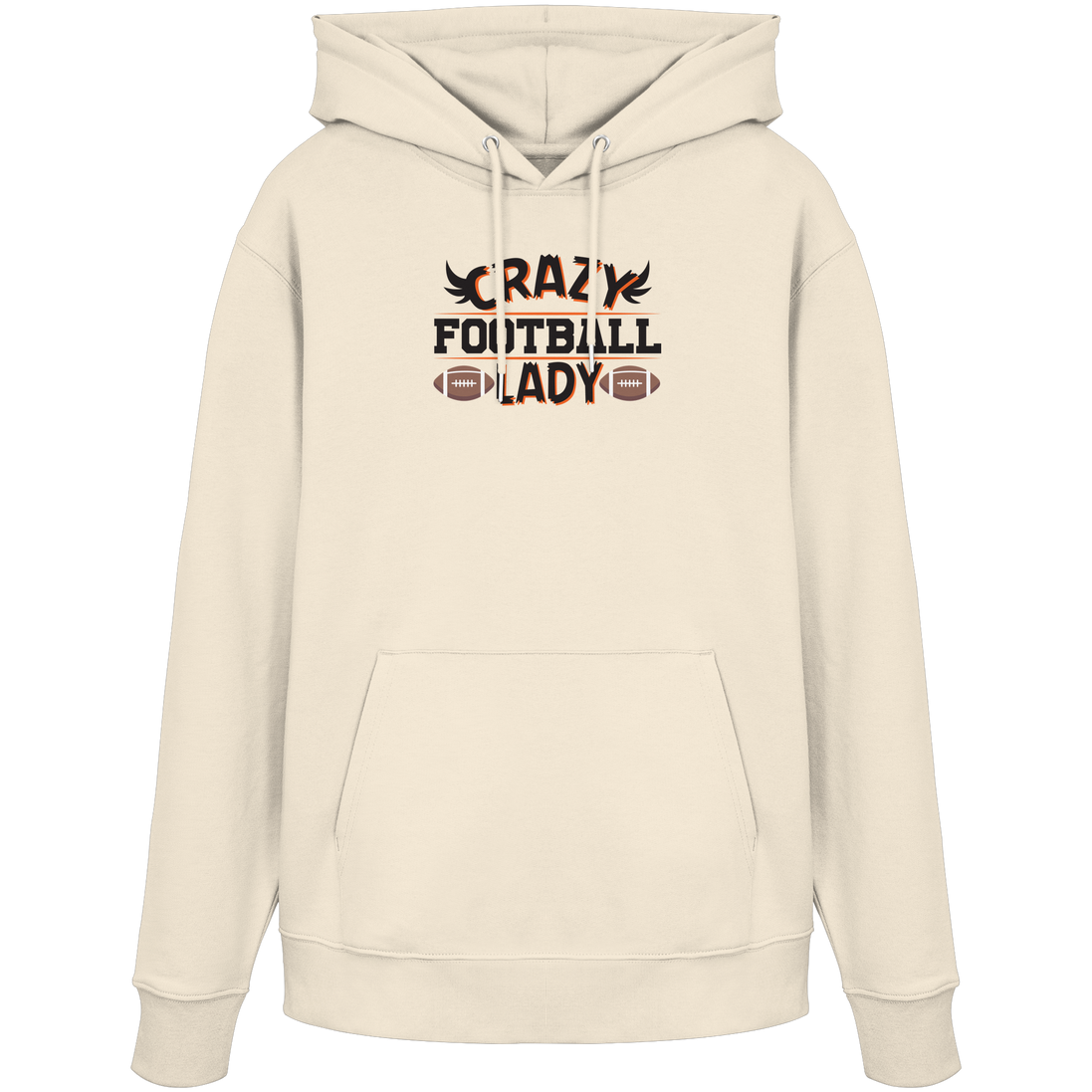 Crazy Football Lady - Organic Hoodie