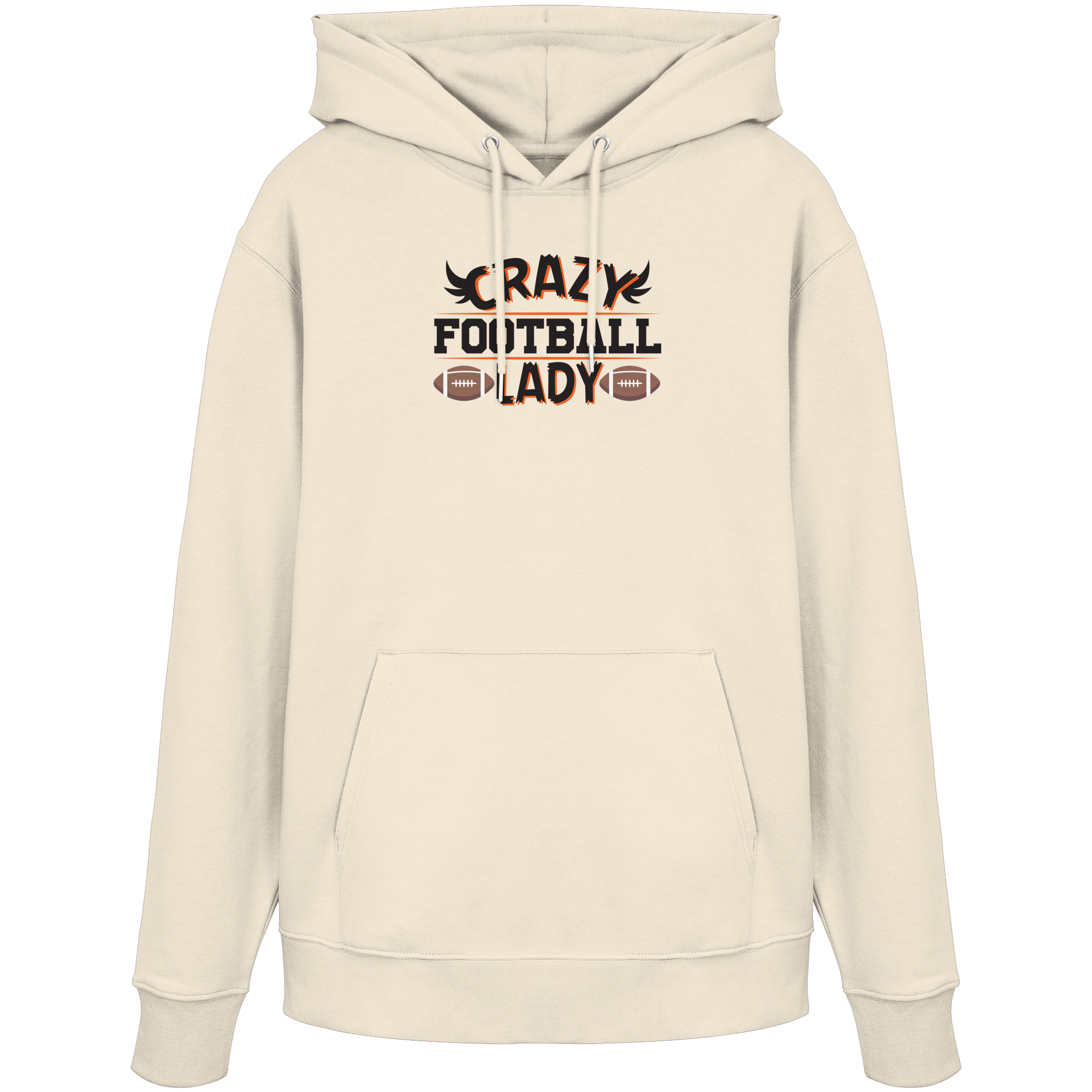 Crazy Football Lady - Organic Hoodie