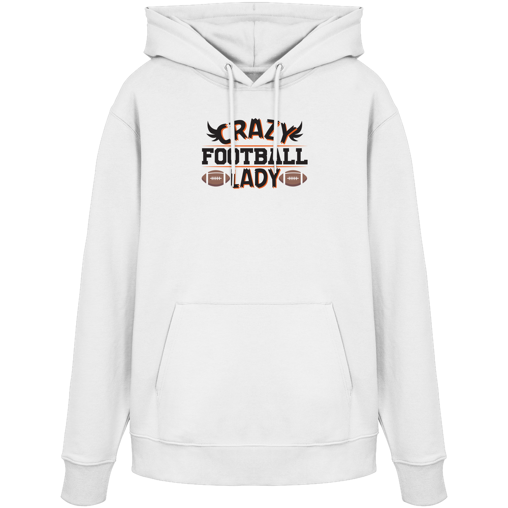 Crazy Football Lady - Organic Hoodie