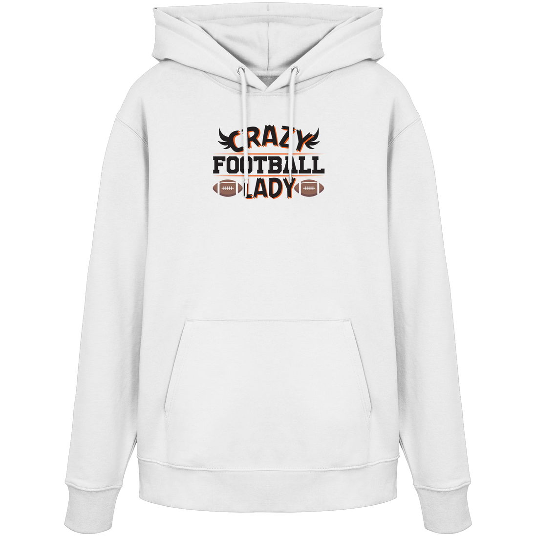 Crazy Football Lady - Organic Hoodie