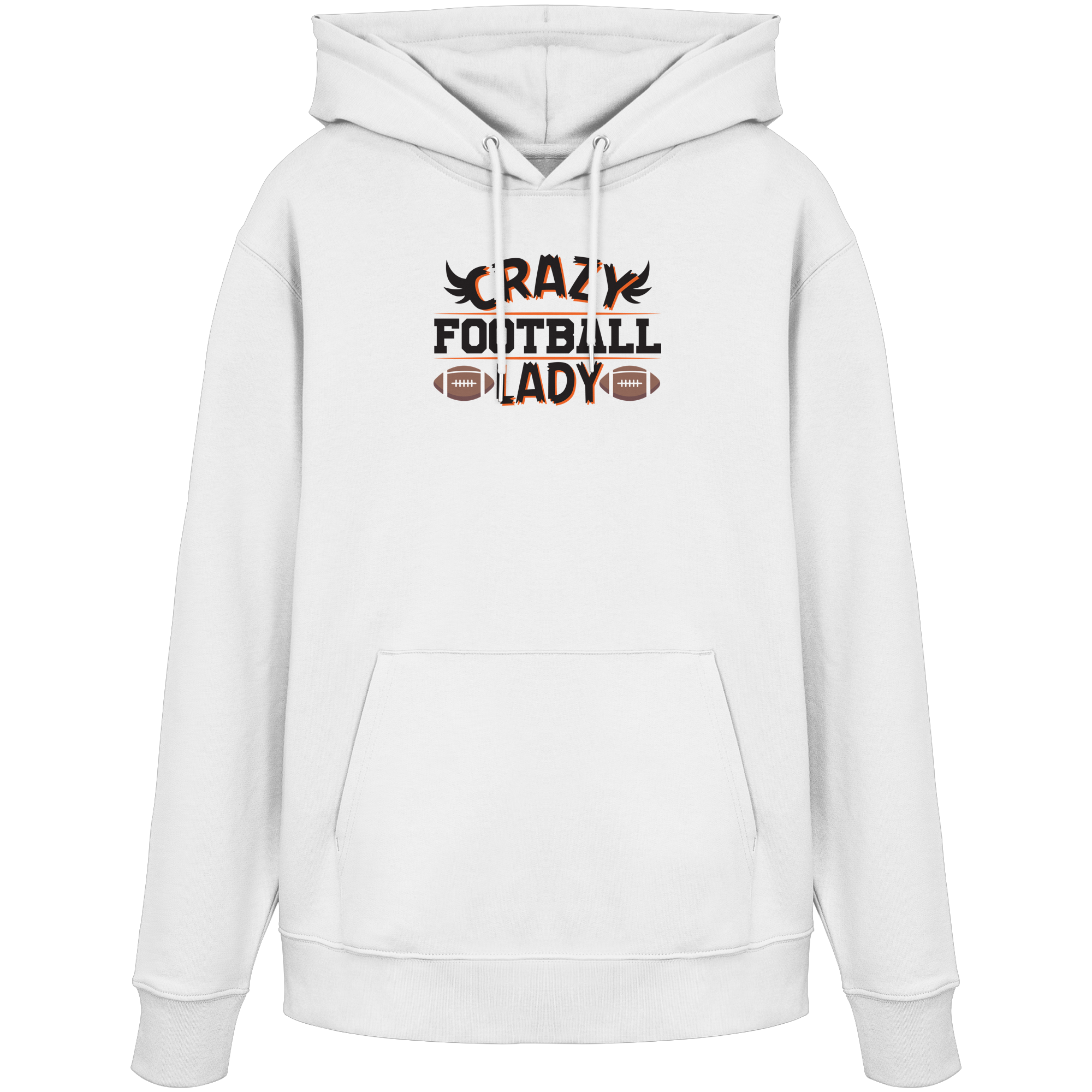 Crazy Football Lady - Organic Hoodie