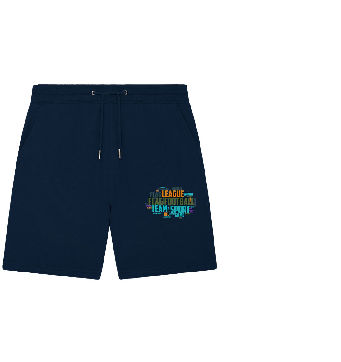 Flag Football Word Bubble - Organic Jogger Shorts
