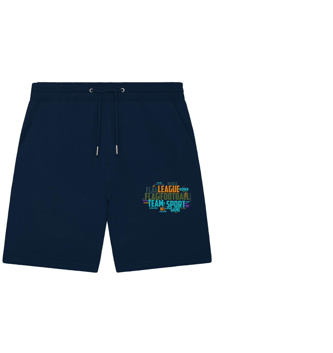 Flag Football Word Bubble - Organic Jogger Shorts