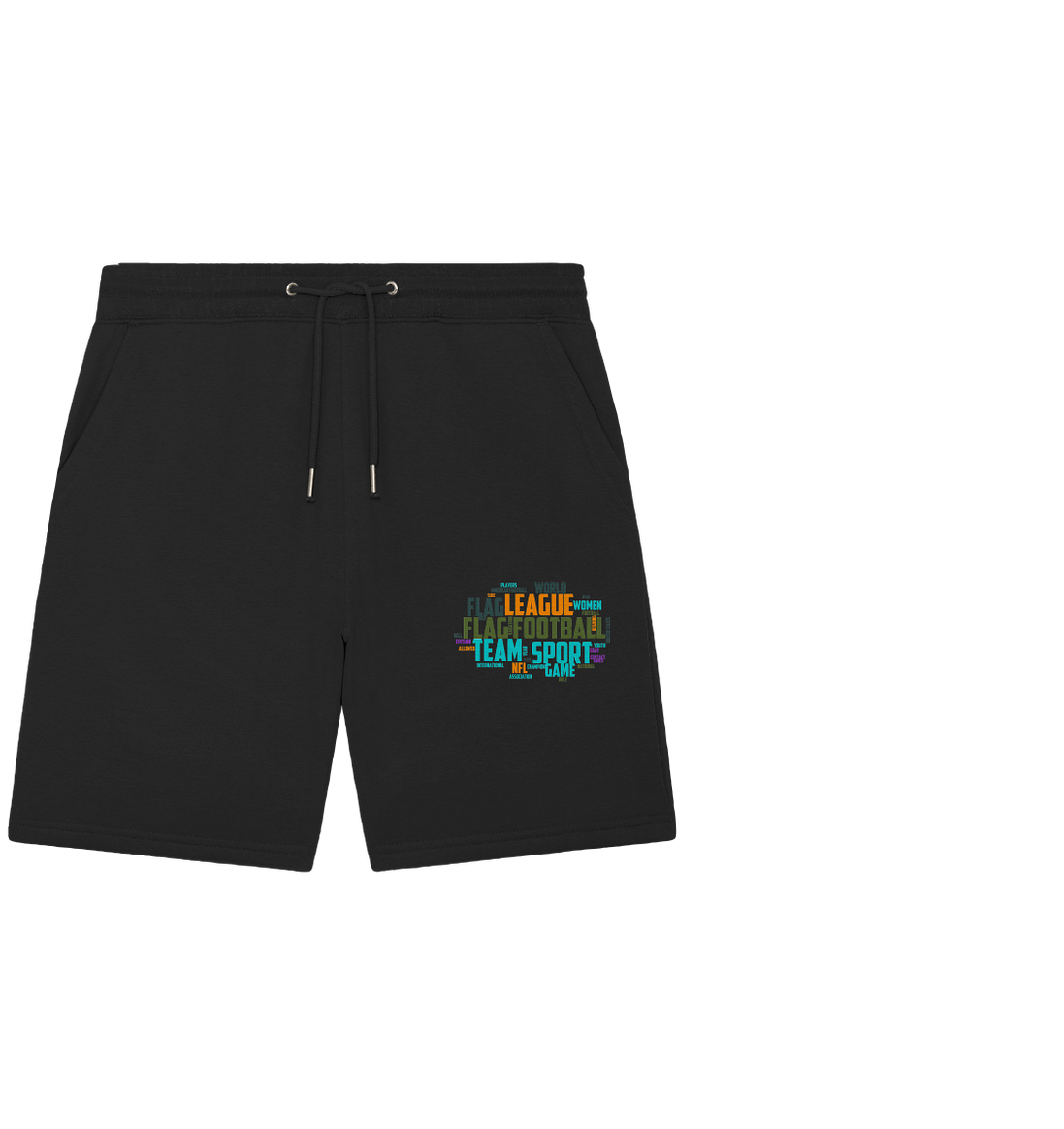 Flag Football Word Bubble - Organic Jogger Shorts