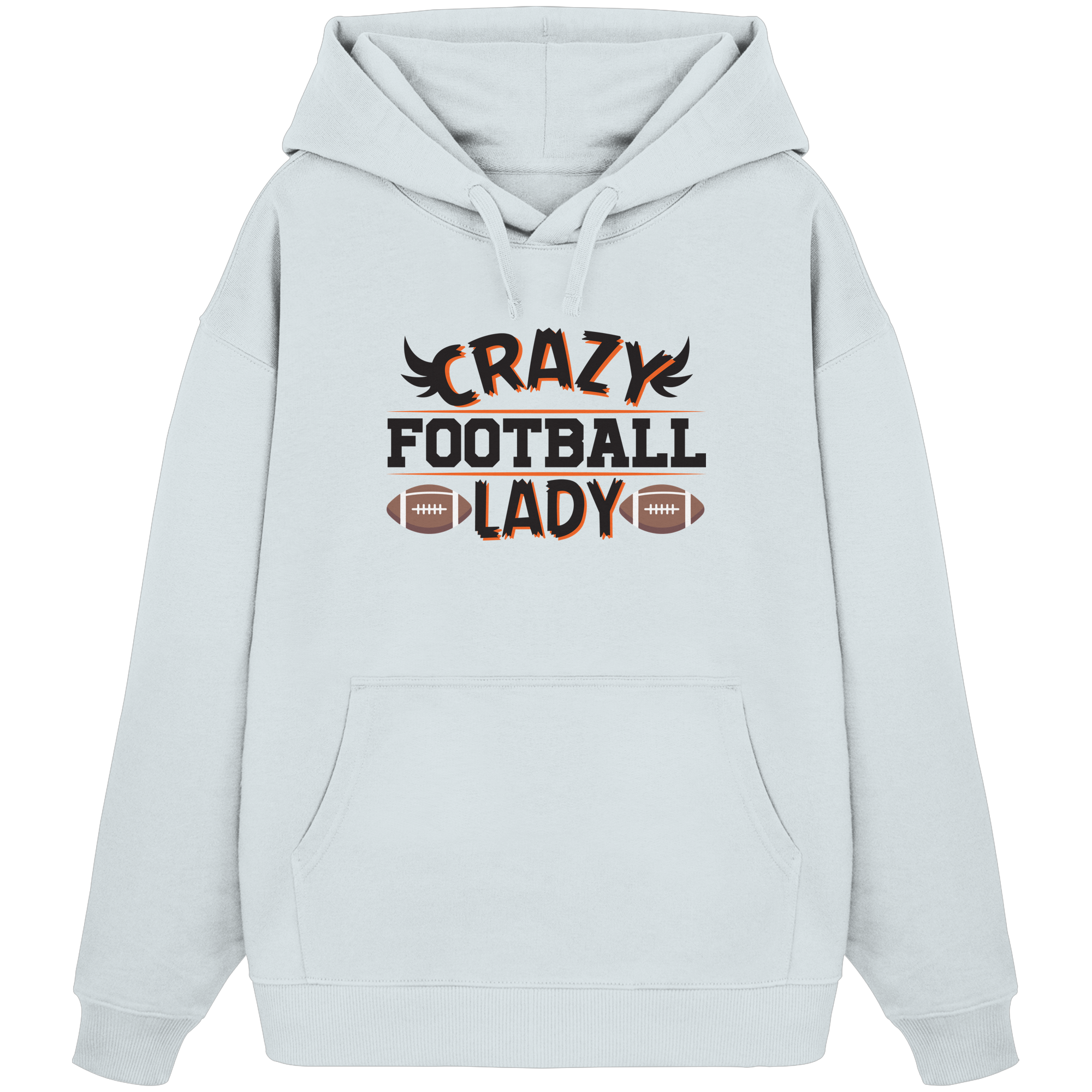 Crazy Football Lady - Organic Oversize Hoodie