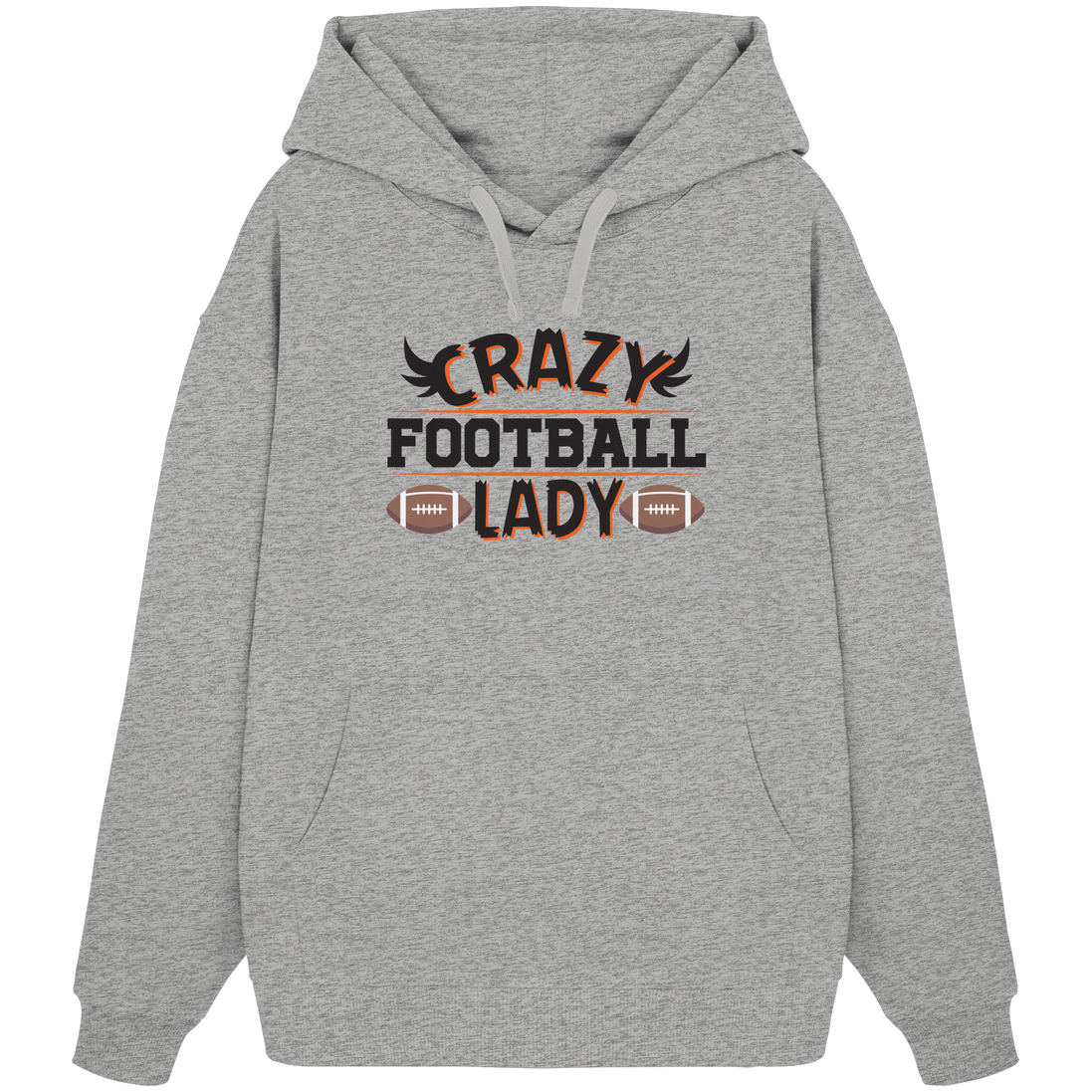 Crazy Football Lady - Organic Oversize Hoodie
