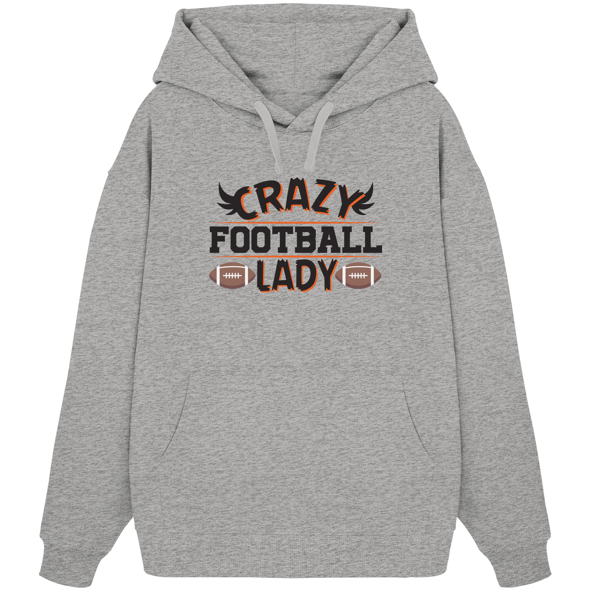 Crazy Football Lady - Organic Oversize Hoodie