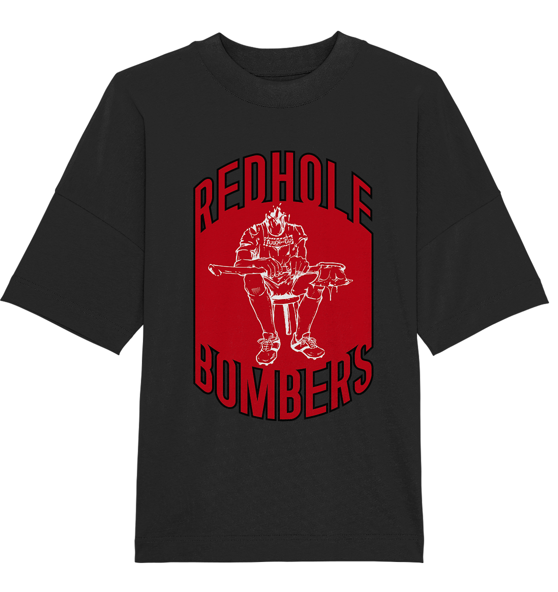 Red Hole Bombers Organic Oversize Shirt