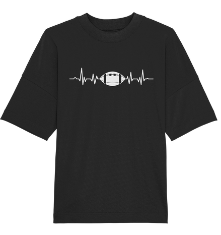 Football Heartbeat - Organic Oversize Shirt