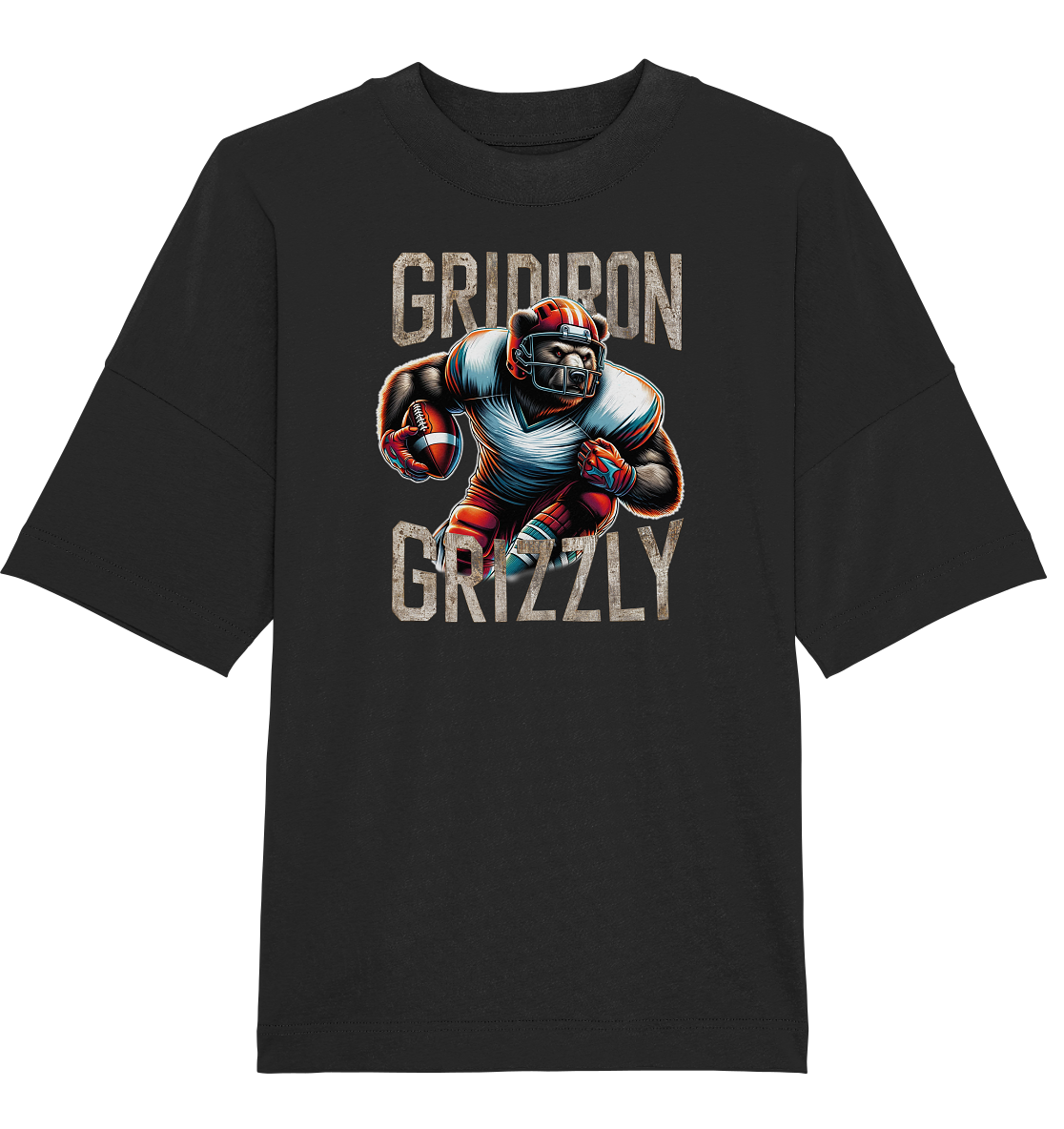 Gridiron Grizzly - Organic Oversize Shirt