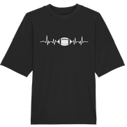 Football Heartbeat - Organic Oversize Shirt
