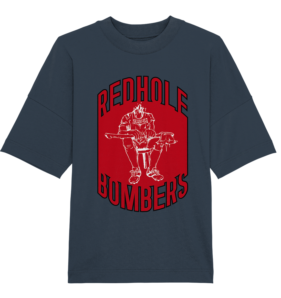 Red Hole Bombers Organic Oversize Shirt