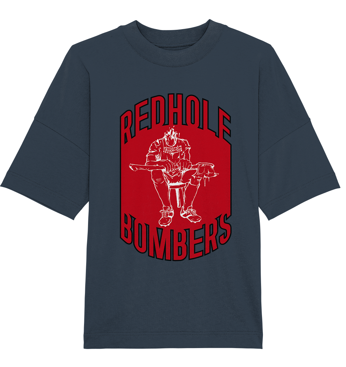 Red Hole Bombers Organic Oversize Shirt