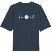 Football Heartbeat - Organic Oversize Shirt
