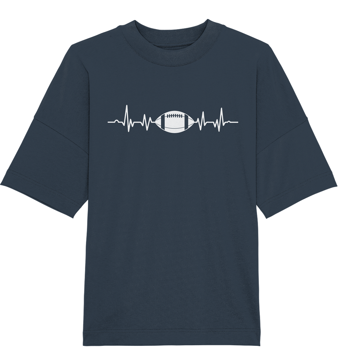 Football Heartbeat - Organic Oversize Shirt