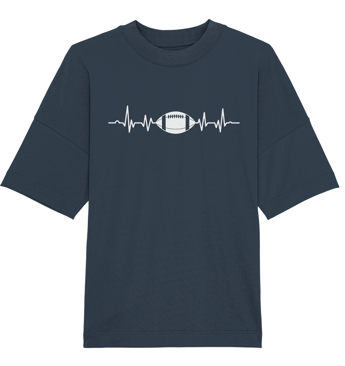 Football Heartbeat - Organic Oversize Shirt
