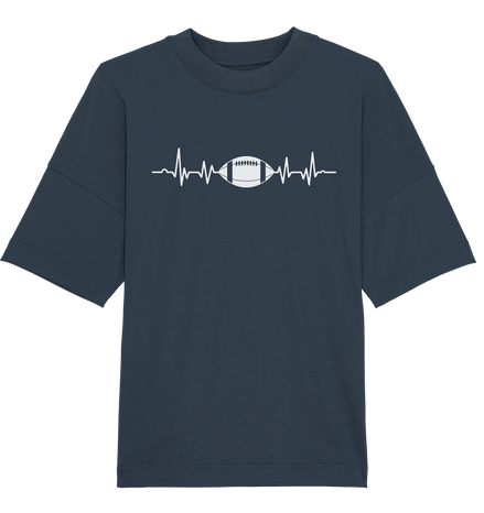 Football Heartbeat - Organic Oversize Shirt
